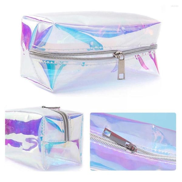 Organizador de belleza para mujer, neceser, estuche transparente para mujer, bolsas de cosméticos de maquillaje de PVC, impermeable, de viaje, G1A1