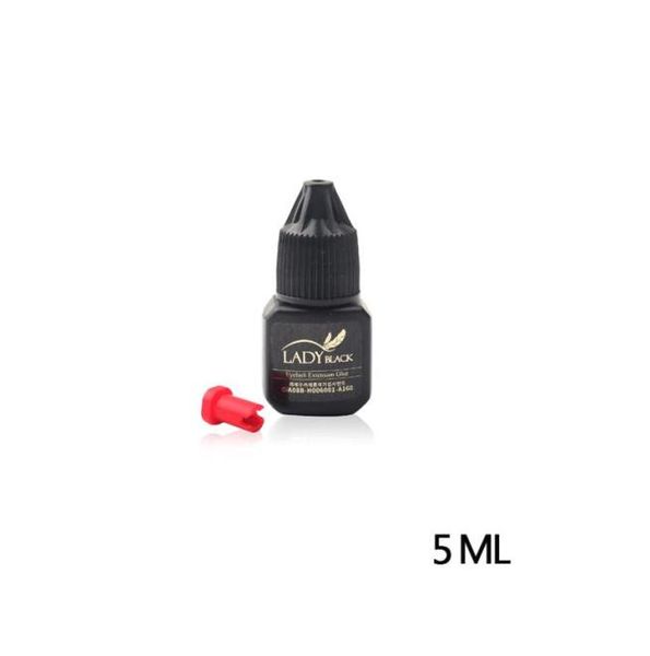 Pegamento negro para extensión de pestañas de secado rápido para pieles sensibles, pegamento súper adhesivo de 5ml para pestañas individuales 4767063