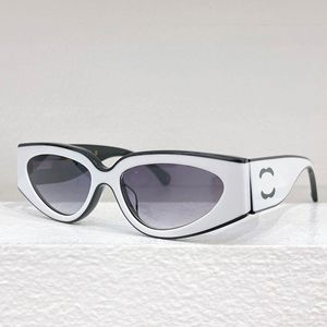Lady Cat Eye Party Sunglasses Designer Nylon White Cat Eyes Large Frame Casual Party Ol zonnebril met doos