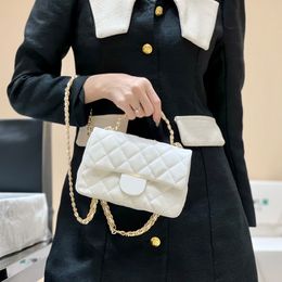 Lady CF poignée Mini sac à main sac à bandoulière design 21CM sac à chaîne en cuir véritable imitation délicate Super_bagss avec boîte YC547