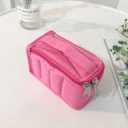 Lady Cosmetic Bags Cases Cotton Subpackage Storage Bag Pratique Ethnic Makeup Handheld Dortex Essential Oil Moistureproof Travel Mouth Red 230704