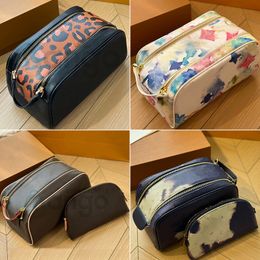 Lady Cosmetic Bags Fashion Make -uptas ttoiletrie Tas Vrouwen ontwerpers toilet Travel Pouch Ladies portemonnee Handbanen 2 stks/set