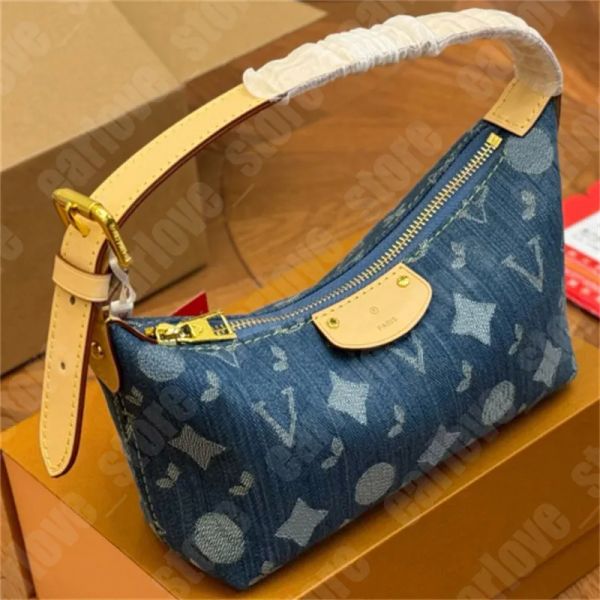 Lady Denim Hobo Sac à main pour femmes Designer Blue Jeans Vintage Sacs à bandoulière Femmes Designers Luxurys V Denim Bento Sac Petit fourre-tout Sac à main