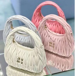 Lady Designer Cleo Miui Satchel Avond Koppeling Tassen Wander Matelasse Luxe Tote Echte lederen onderarm Handtas mode dameshoens schoudertas crossbody 754