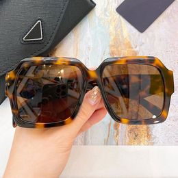 Lady designer zonnebril PSR31W vrouw mode Vierkant frame bril UV400 bescherming Driehoek patroon ontwerp van spiegel beenband vrouwelijke luxe Topkwaliteit