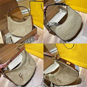 Lady Evening Bags Designer Bag Leathertop Superior Quality Dames Straw Fashion Luxe strand geweven one-shoulder messenger met modieuze