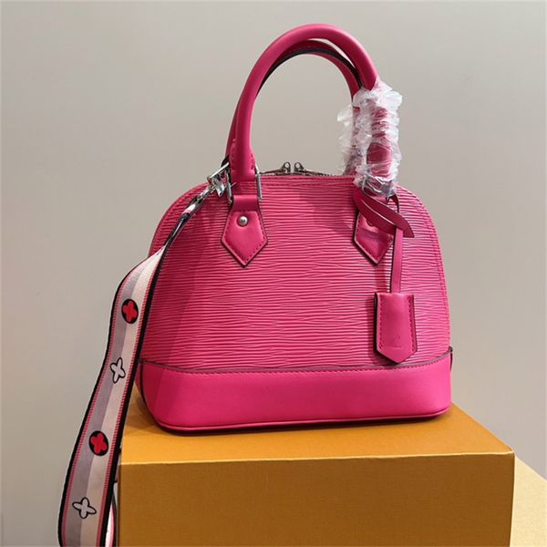 Bolso de mano Alma Bb a la moda para mujer, bolsos cruzados, bolso de hombro de concha de diseñador, bolso cruzado de cuerpo rosa, bolso de mano, bolsos pequeños