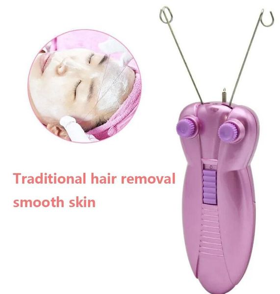 Lady Men Bee Depiladora facial eléctrica Hilo de algodón Potencia suelta con luz indicadora Removedor de cabello de seguridad sin dolor