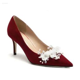 Lady Noble s robe sandals d'été chaussures rétro coulissantes sur les fleurs pointues fleurs hautes talons de mariage sandale dre sh fe8 oe fleur