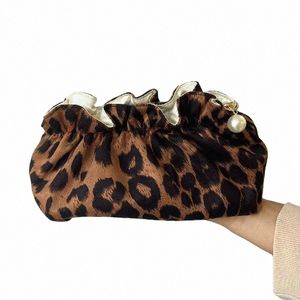 Sac cosmétique à zipper Lady Pearl Sac de toilette Pouche de voyage pour femmes Organisateur de sac de maquillage imprimé léopard L Size Fi Best Sell B6PD # #