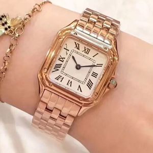 Lady Rectangular Quartz Watch en acier inoxydable boucle coulissante pour femmes montres en or sapphire