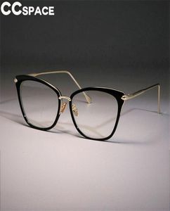 Señora Sexy Cat Eye Glasses Frames Mujeres Retro Gafas Grandes Aleación CCSPACE Diseñador de la Marca Gafas de Computadora de Moda Óptica 453695638091