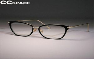 Lady Sexy Cat Eye Glasses Frames Women Retro Big Glasses Alloy Ccspace Brand Designer Optische Fashion Computer Glazen 4536964344999