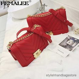 Lady rayé fil à broder petit carré sac à bandoulière de luxe Designer chaîne sacs à bandoulière femmes mode PU sacs à main en cuir Q1207