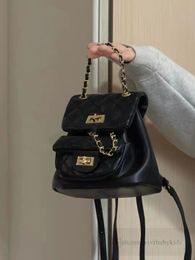 Lady Style Children Diamond Tamikered Backpacks Ins Girls Metals Metals Double Sacs Sacs d'épaule Kids Black Le cuir décontracté sacs à main S1401