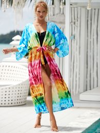 dame été designer bikini cover-ups coton cardigan texture imprimer longue protection solaire blouse lxf2138 12 couleur impression maillot de bain bikini maillot de bain cover-up