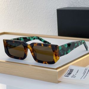 Lady Symbole zonnebrillen Designer groen turquoise zomer acetaat frame koffie zonnebril luxe voor dames mode -bril heren Spr06y