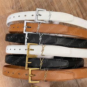 Dame Dunne Designer Riem Jurk Accessoires 2.5 cm Gladde Gesp Y Riemen Luxe Heren Gouden Zilver Lederen Gordel Vrouwen tailleband