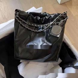 Lady Top Quality Leather Chanells TrawString Ouverture Ferme Perle Chaîne Perle Polybag 22bag Mini Sac DrawString Diamond Water Backet Sac Crossbody Women Sac