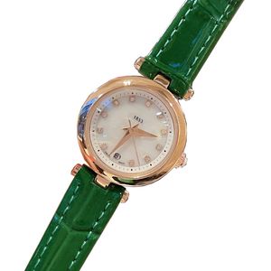 Lady Watch Diamond Dial Leather Riem polshorloges Topmerk Jurk Dames horloges Waterd Valentijn cadeau Kerstcadeaus voor dames Montre de Luxe