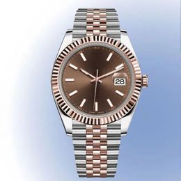 Montre-bracelet dame montres automatiques saphir 36/41mm mécanique en acier inoxydable amoureux lumineux montre montres pour hommes faux mouvement montre-bracelet d'endurance