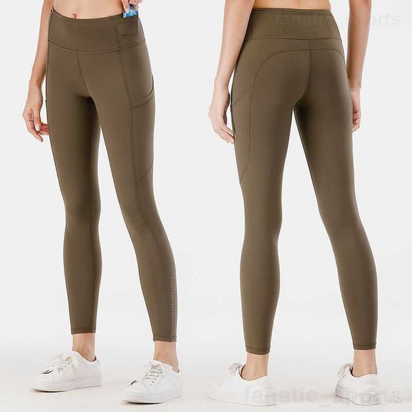 Lady Yoga Jogging Legging Naked High Rise Gym Pantalon Poches élastiques Training Sweatpant Seamless Scrunch Athletic Pantalon Sport Long Pant Slim