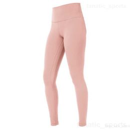 Lady Yogas Pantalón de tiro alto Pantalones largos atléticos completamente desnudos Entrenamiento al aire libre Ropa deportiva Estiramiento de secado rápido Legging deportivo Scrunch sin costuras