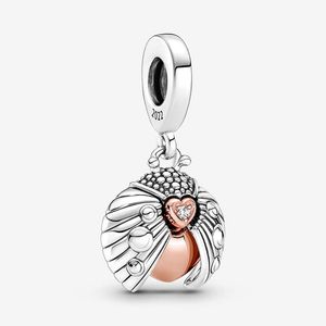 Ladybird Heart Dangle Charm Pandoras 925 Sterling Silver Charms Set Femmes Designer Bracelet Charms Collier Pendentif avec Boîte D'origine Top Qualité en gros