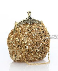 dames pailletten kralen gouden vintage feestavond handtas clutch bruiloft bruids handtas7400514