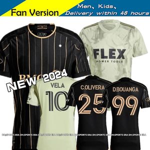 LAFC 24 25 Los Angeles FC Soccer Jerseys Kids Kit Man 2024 Maillot de football Primaire Accueil Noir Extérieur Écran Vert BOUANGA OLIVERA TILLMAN BOGUSZ Uniforme de fan pour hommes