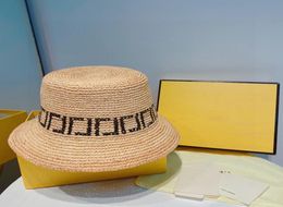 Lafite paille de paille femme Designer Casquette New Raffiah Beach Bucket Hat Caps chapeau pour hommes