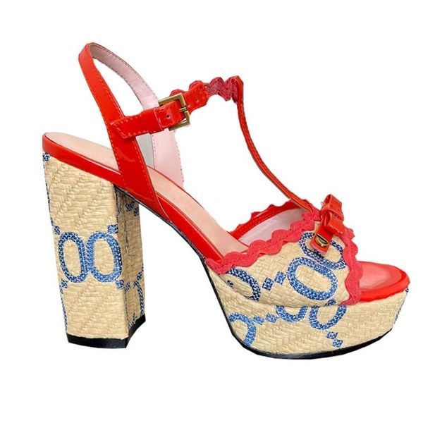 Sandalias tejidas Lafite, zapatos de vestir de diseñador de lujo, adornos bordados, sandalias de plataforma con correa en el tobillo, sandalias de tacón alto de 12 cm para mujer, zapatos de mujer para boda Danci
