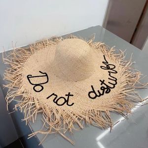 LAFITEEGRASSEN VIL Designer Strandhoed mode brede riem hoeden gras Braid dames zomers zon hoed gras wevende zonneschade emmer hoed essentieel voor strandvakantie