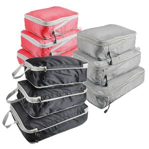 Lage Organisateur Portable avec sac de rangement de voyage Cubes d'emballage compressibles Valise étanche pliable Sac à main en nylon 240119