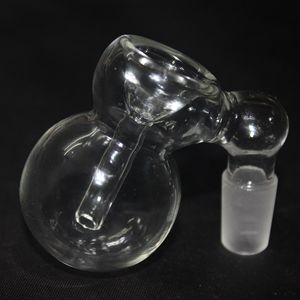 Lageniforme glazen asvanger ingebouwd in downstem glazen kom sleepverbinding 14,5 mm of 18,8 mm mannelijke gewricht voor glazen waterpijpen waterpijpen