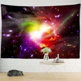 Lahasbja Galaxy Tapestry Blue Starry Sky Tapestry Universe Space Tapestries Wall Hangende Psychedelic Mysterious Stars for Dorm