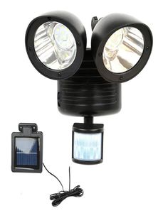 LAIDEYI LED-lamp op zonne-energie, verstelbare dubbele kopspots, wandlamp, tuinlamp, superhelder nachtlampje6873926