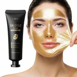 Laikou 24K Gold Sakura Peeling Masque Anti-rides Blanchiment Comédons Facial Tear Off Masque Produits de soins de la peau R84j #