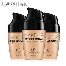 Laikou Color Correction Foundation Mélange d'eau Fond de teint liquide durable imperméable Miracle Touch Émulsion de maquillage pour le visage 30 ml