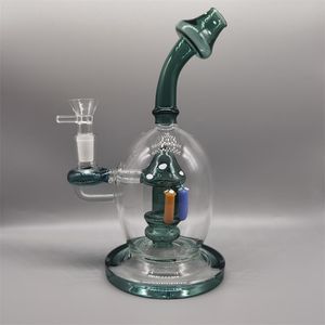 Lake Green Hookahs beaker bongs Psychede Mushroom bong con 14.4mm Glass Bowl 22cm Altura tubería de agua