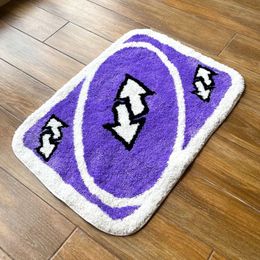 Lakea Purple Reverse Card Tapis pour filles chambres violet artisan un tapis tufté pour un cadeau d'anniversaire tapis tufté rectangle doux 240417