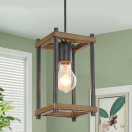 LALUZ Boerderij hanglamp voor keukeneiland, rustieke kooi hanglamp voor slaapkamer, aanrecht, entree, eetkamer, foyer