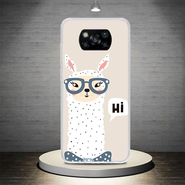 Lama Llama Alpacas Cubierta telefónica para Xiaomi Poco X3 NFC X4 GT X5 Pro M5S M3 M4 M2 F3 F2 F1 Nota 10 A3 A2 Lite Soft Coque Cove