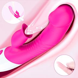 Lambendo A Suco Vibrador G Ponto Vagina Clitris Estimulador Masturbao AQUECIMENTO Longua Oral Brinquedos Sexyuais Para Mulher