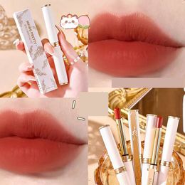 Lamsvacht lippenstift hydraterende hydraterende matte fluwelen lippenstift witte lippenstift met fijne hak non-stick cup niet-kleurverlies lippenstift groothandel