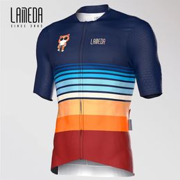 Lameda Professional Cycling Jersey Strot Short Short Men Summer Suisses Top Signets Sweet Sweet Sweet Mt 240506
