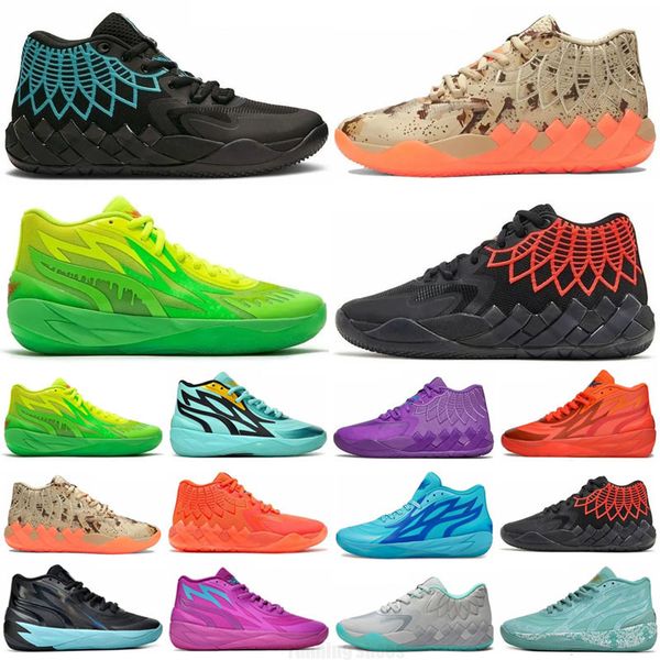 Ball lamelo 1 2,0 MB.01 hommes Baketball Shoe Sneaker Blat Blat Buzz lo Ufo Not From Here Queen City Rick et Morty Rock Ridge Red Men Trainer Sport