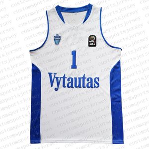 Lamelo Ball # 1 Liangelo Ball # 3 Litouwen Vytautas Basketbal Jersey Stitched White Limited Edition Personaliseer elke naamnummer XS-5XL