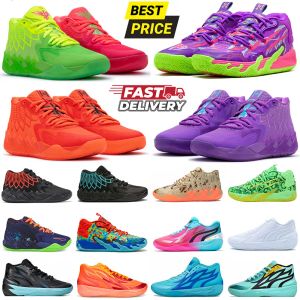 Lamelo Ball MB.01 02 03 Chaussures de basket-ball Rick et Morty Rock Ridge Red Queen Not From Here Phenom Buzz City Galaxy Toxic Guttermelo Mens MB 1 2 3 Sneakers