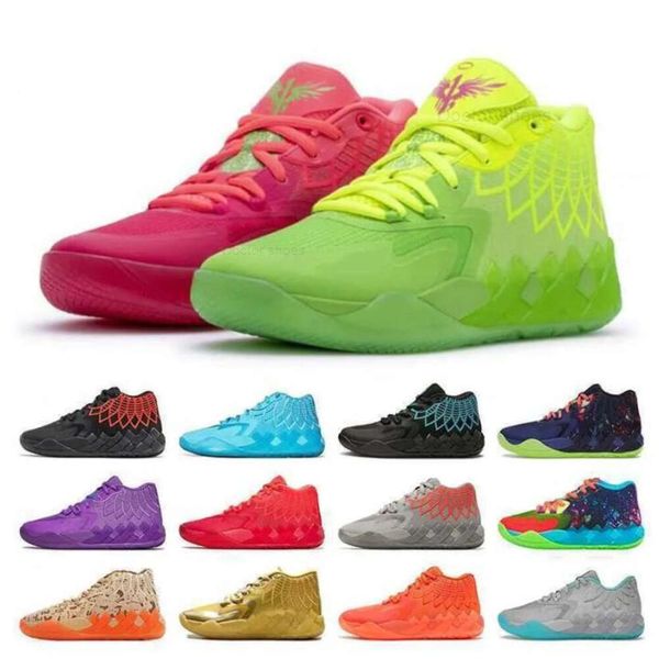 Lamelo Ball MB 01 Chaussures de basket-ball Rick Rouge Vert et Morty Galaxy Violet Bleu Gris Noir Queen Buzz City Melo Chaussure de sport Trainner Baskets Jaune Top Quailty3.5-13